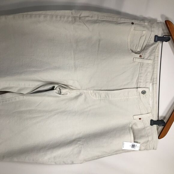 Old Navy OG Straight / Khaki Beige High Waist Stretch Denim Jeans NWT / Size 18 - Picture 3 of 8